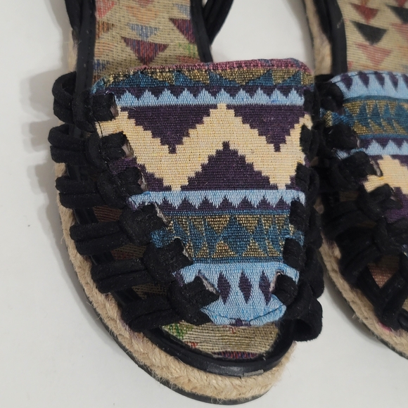 Muk Luks Black and Multicolor Sandals - Picture 2 of 9